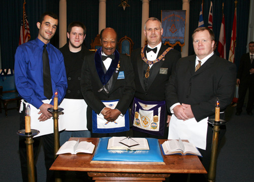 Photo of Three New Master Masons